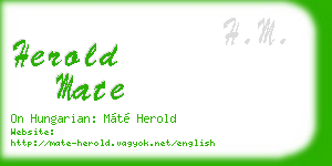 herold mate business card